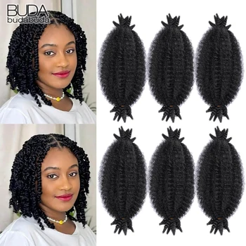 Afro Spring Twist Crochet Hair Pre-Separated Marley Braids Hair Extensions for Women synthetic Braids Afro Twist Braiding Hair 1