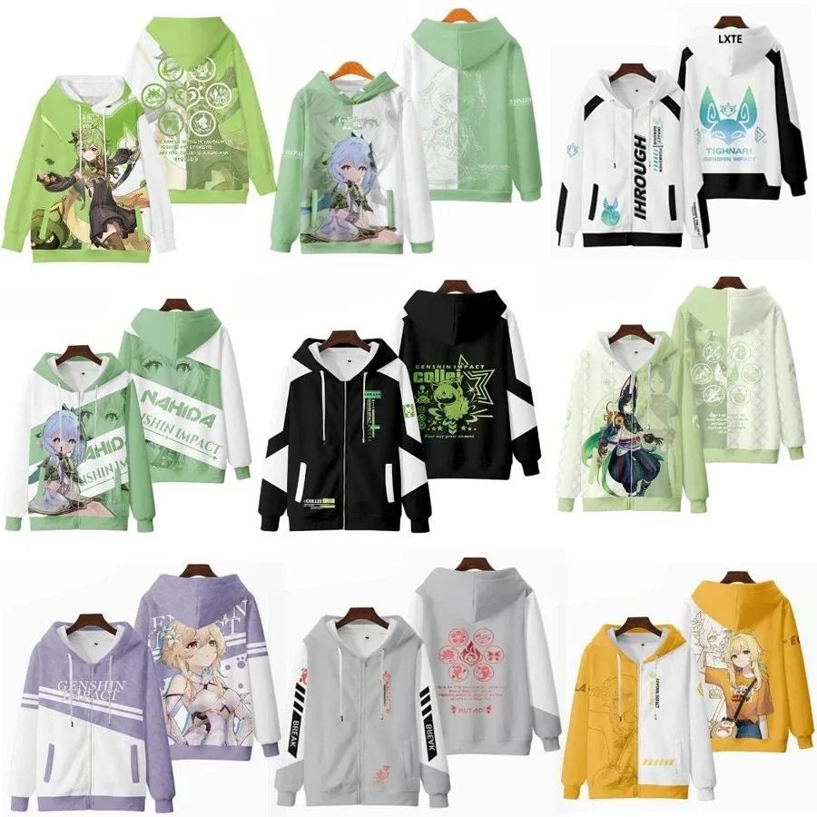 

Anime Game Genshin Impact Cosplay Costume Nahida Tighnari Collei Unisex 3D Hoodie Sweatshirt Streetwear Harajuku Tracksuit 2024