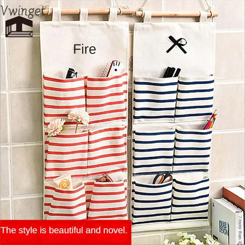 

Настенный дверной подвесной сумка, кармашки для всякой всячины, задняя дверь, сумка для хранения в шкафу множество карманов, многофункциональная хлопковая льняная ткань