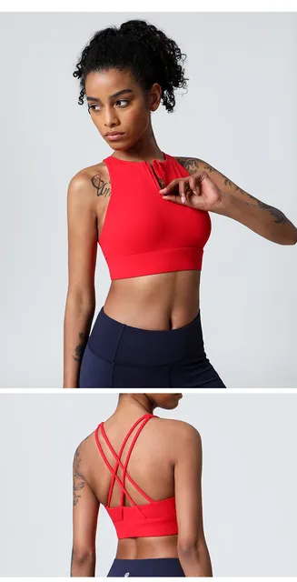 Strappy Cross Back Sports Bra  Strappy Sports Bra Clothing