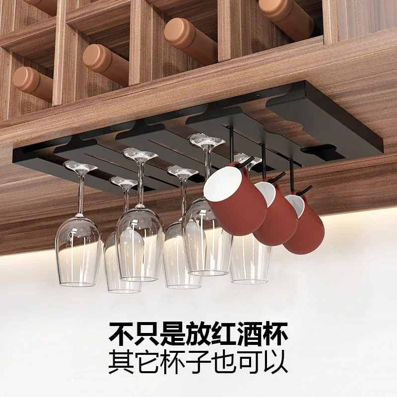 

High end red wine glass holder, hanging upside down, without punching, hanging upside down, high legged glass holder, storage an
