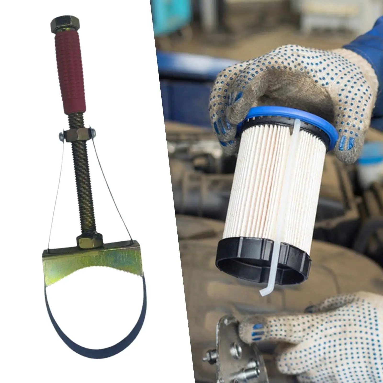 

Generic Oil Filter Wrench Adjustable Truck Filter Installer Removal Tool