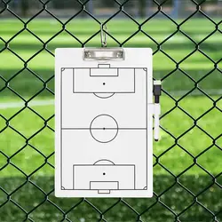 Soccer Whiteboard Football Tactics Board Professional Soccer Coaching Scoreboard with Erasable Pen Holder for Coaches for Soccer