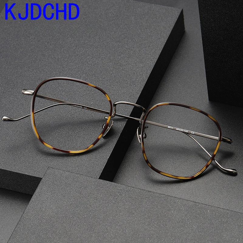 

2024 Acetate Titanium Glasses Frame Men Women New Vintage Round Prescription Eyeglasses frames Myopia Optical Spectacles Eyewear