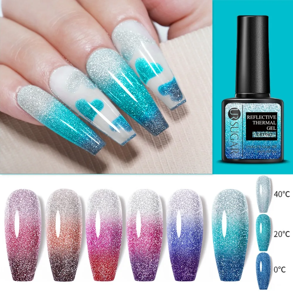 

7.5ml Temperature Color Temperature Changing Nail Gel Polish Fast Drying Soak Off UV LED Gel Temperature Control Nail Oil