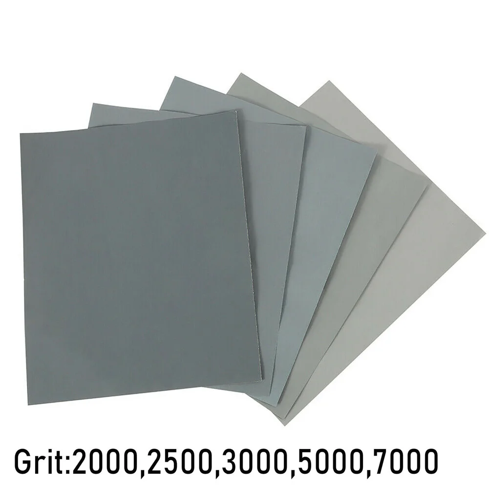 10pcs Abrasive Sandpaper Mix 180 280 320 360 400 Grit Dry Wet Waterproof Polishing Sand Paper-in