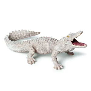 Children's solid simulation amphibian crocodile model red crocodile wild boar crocodile wild animal toy ornaments