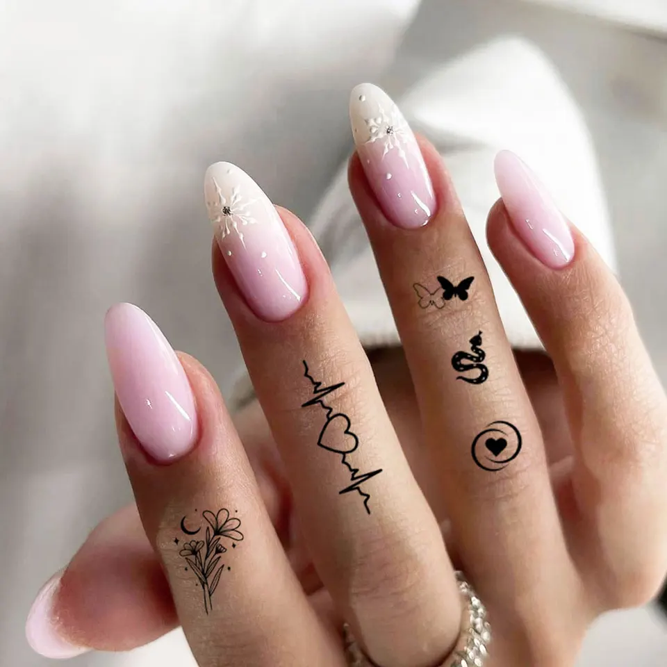 30 Tatuaggi Temporanei Con Parole E Linee - Adesivi Per Corpo E Collo - Per Bambini, Adulti, Uomini E Donne - Facili Da Applicare
