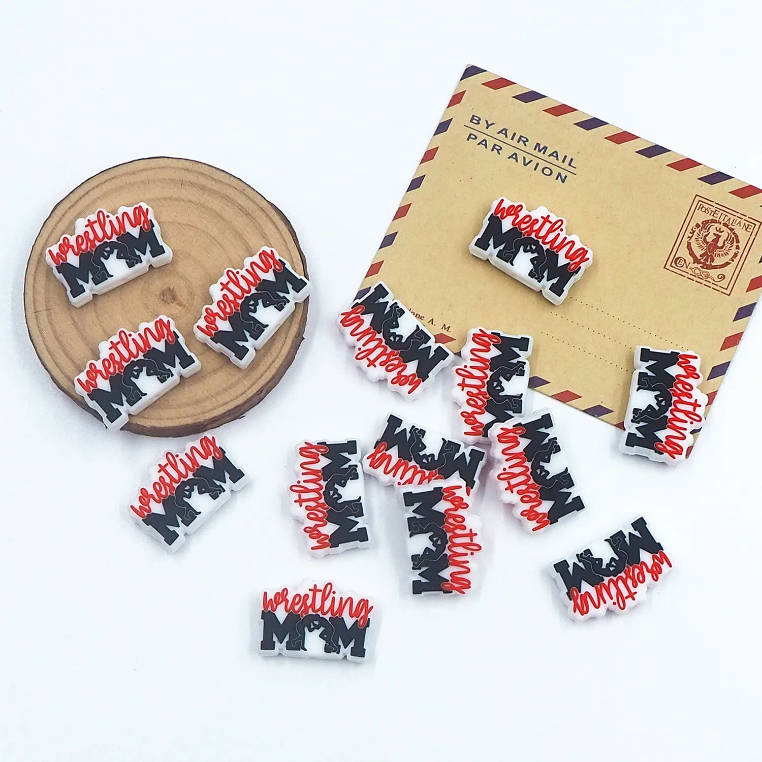 

Chenkai 10PCS Wrestling Focal Beads Silicone Charms For Pen Making Character Beads For Beadable Pen Baby Pacifier Dummy Chains