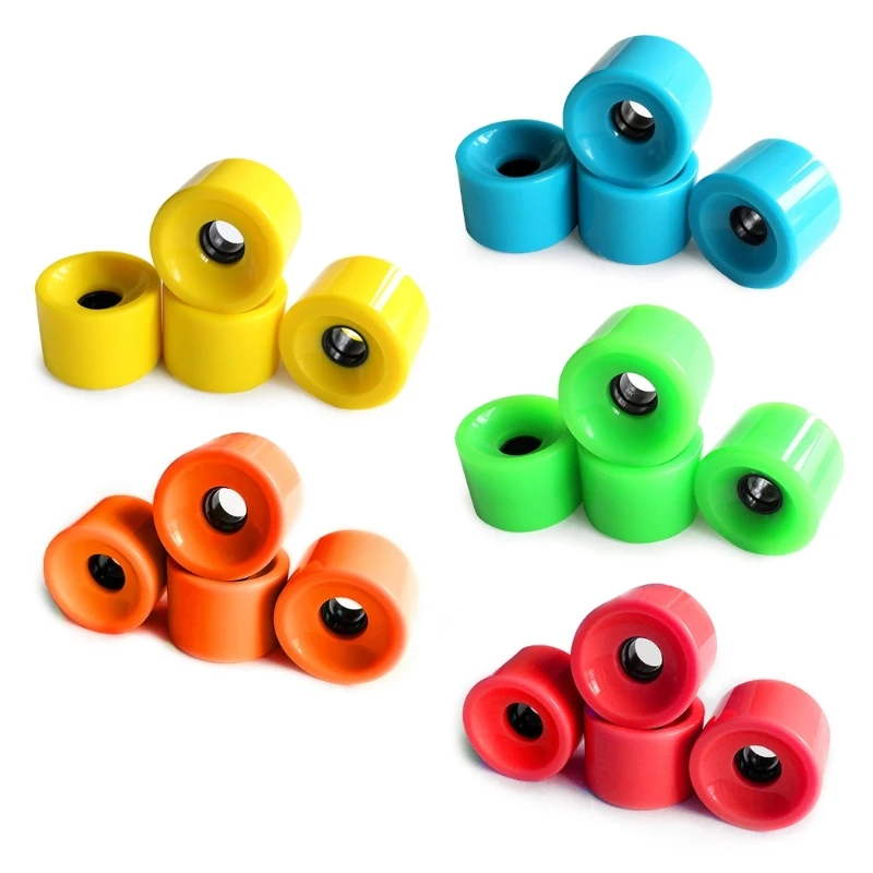

652D 4Pcs 78A Roller Skating Skateboards Wheel Soft with Bearings