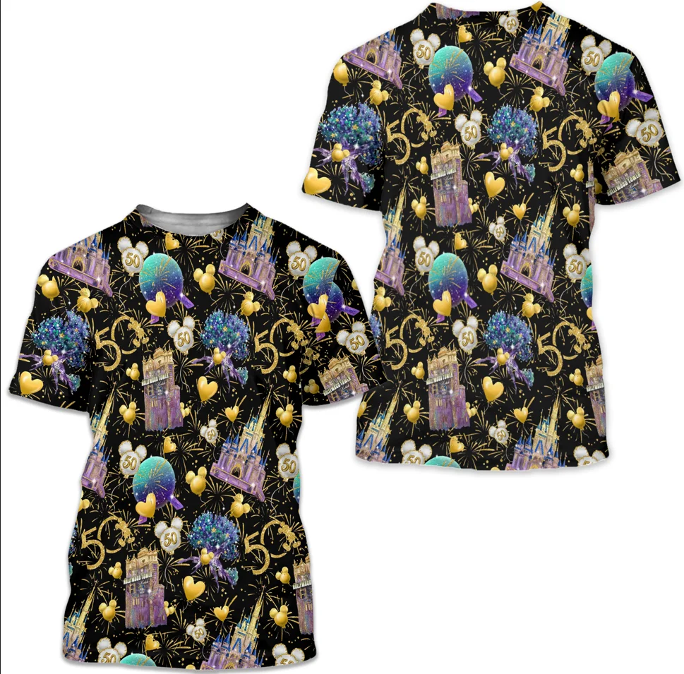 Disney 50Th Anniversary Magic Classic 3D Tee, Disney World Best Wdw 50Th Anniversary Shirt