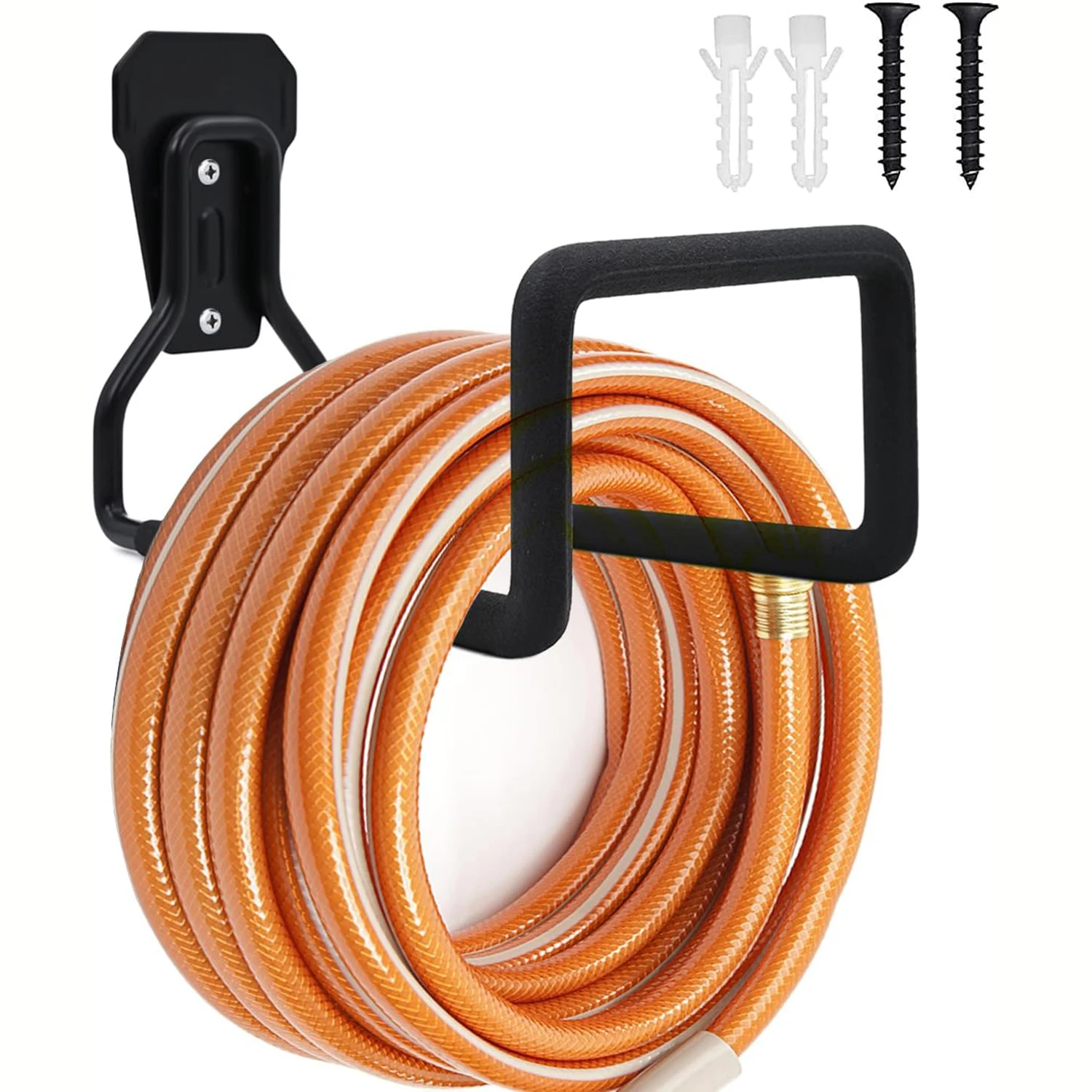 Garden Hose Bracket 1/2pcs Hose Hanger Wall Mount Heavy Duty Water Pipe Holder for Yard Outdoor/indoor Metal Durable Hose Hooks Ideal Storage Water Pipe