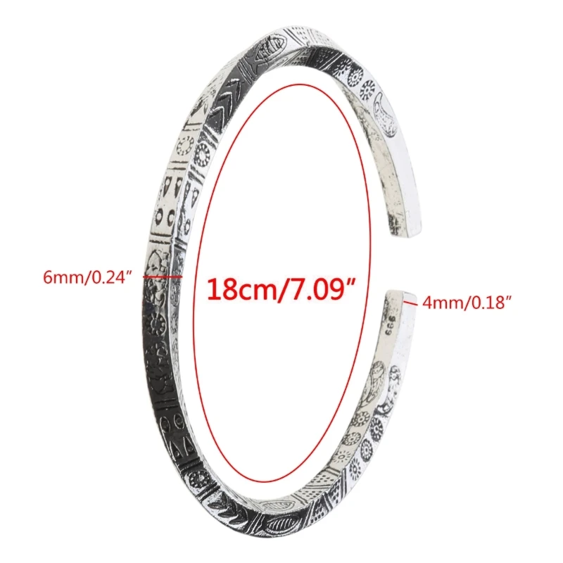 Mobius-Ring Bracelet Viking-Runes Bangle Amulet Bracelet for Men Mobius Cuff Bangle Alloy Viking-Fans Men Jewelry Gift 6