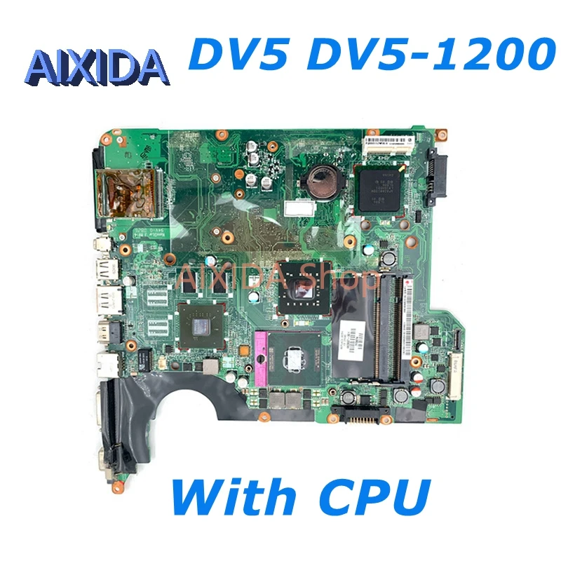 

AIXIDA 504640-001 482867-001 для HP Pavilion DV5 DV5-1200 материнская плата для ноутбука PM45 DDR2 Бесплатный процессор Материнская плата полностью протестирована