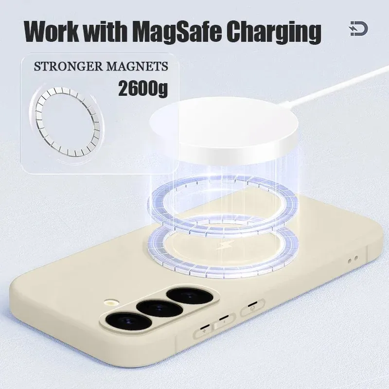 Enhance your phone's protection and style with our Premium Liquid Silicone Magnetic Wireless Charging Case, compatible with Magsafe.
