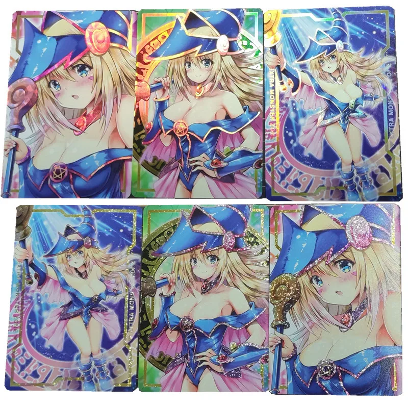 

3Pcs/set Yu-Gi-Oh! Dark Magician Girl Refraction Color Flash Card ACG Classic Game Anime Collection Cards Diy Gift Toys