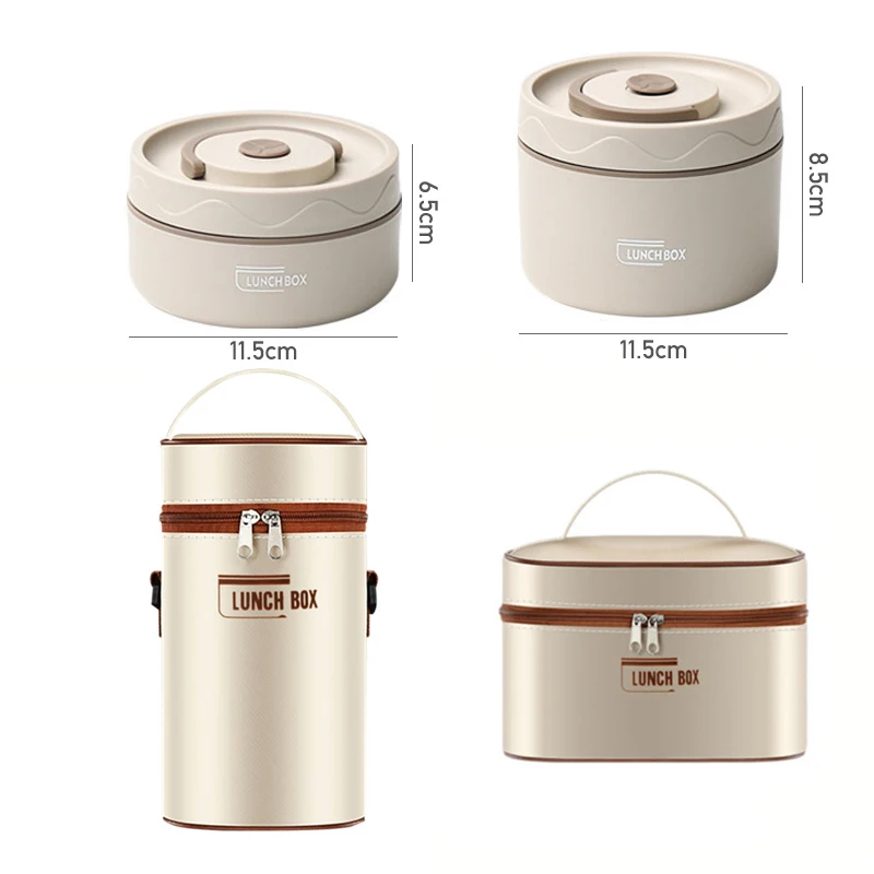 Lunch Box Portable Insulated Lunch Container Set Stackable Bento Stainless Steel Thermos Lunch Container Lunchbox Bento Case