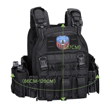 MGFLASHFORCE Military Tactical Vest Quick Release Molle Plate Carrier Airsoft Swat Police Hunting Combat Vest for Men 3