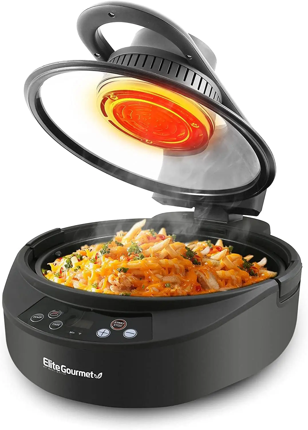 

Digital 5Qt Air Fryer, Sears, Bakes, Roasts, Top & Bottom Heating Oil-Less Healthy Cooker, Temp/Timer Settings, PFOA-Free, I Dtf