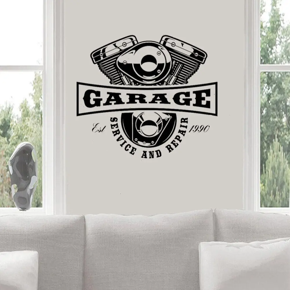 Fashion Car Service And Repair Wall Sticker Car Service Auto Garage Wall Decal Home Decor Per La Riparazione Del Servizio Auto A00368