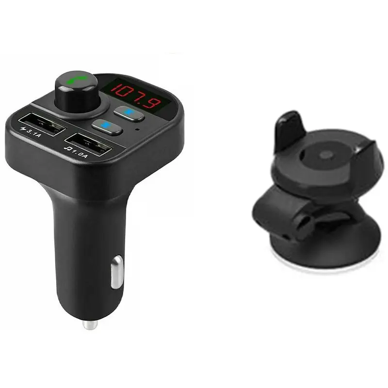 

1 Pcs Car Cell Phone Holder & 1 Pcs Car Bluetooth Wireless Adapter FM Transmitter MP3 Radio Music Player
