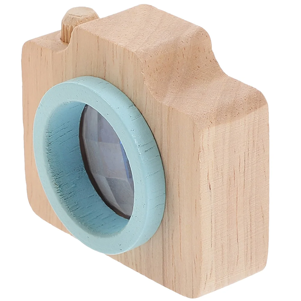 Wooden Camera Kaleidoscope Toy Polygonal Bee Eye Effect Prism Montessori Educational Toys For Kids Children Gifts