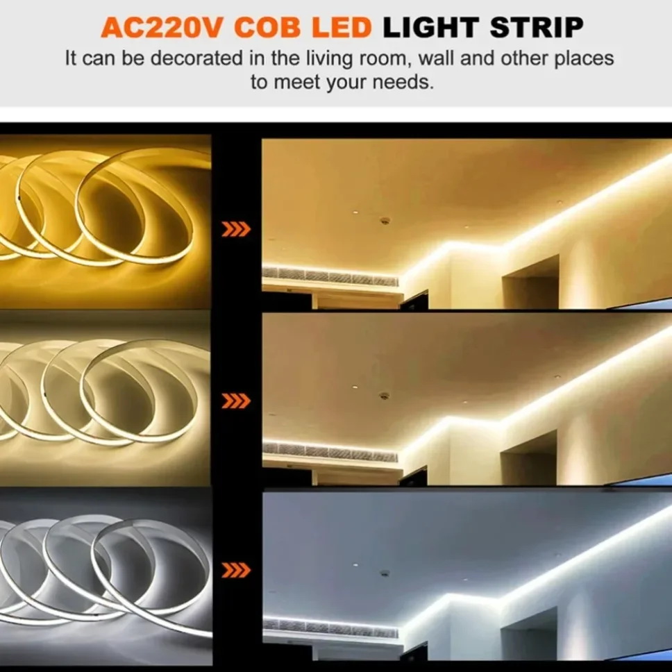 รูปสินค้า LED Strip Light ยืดหยุ่น COB สว่างคมชัด 240 LED