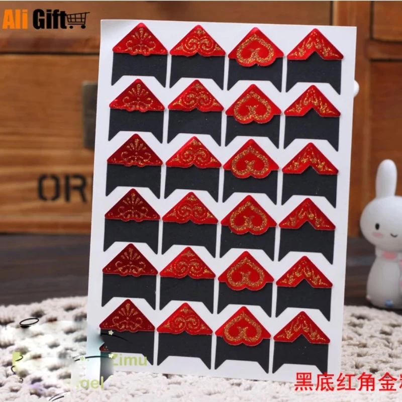 PVC Colorful Corner Sticker for Photo Album Decoration, Corner Scrapbook Sticker, Ali Gift, DIY