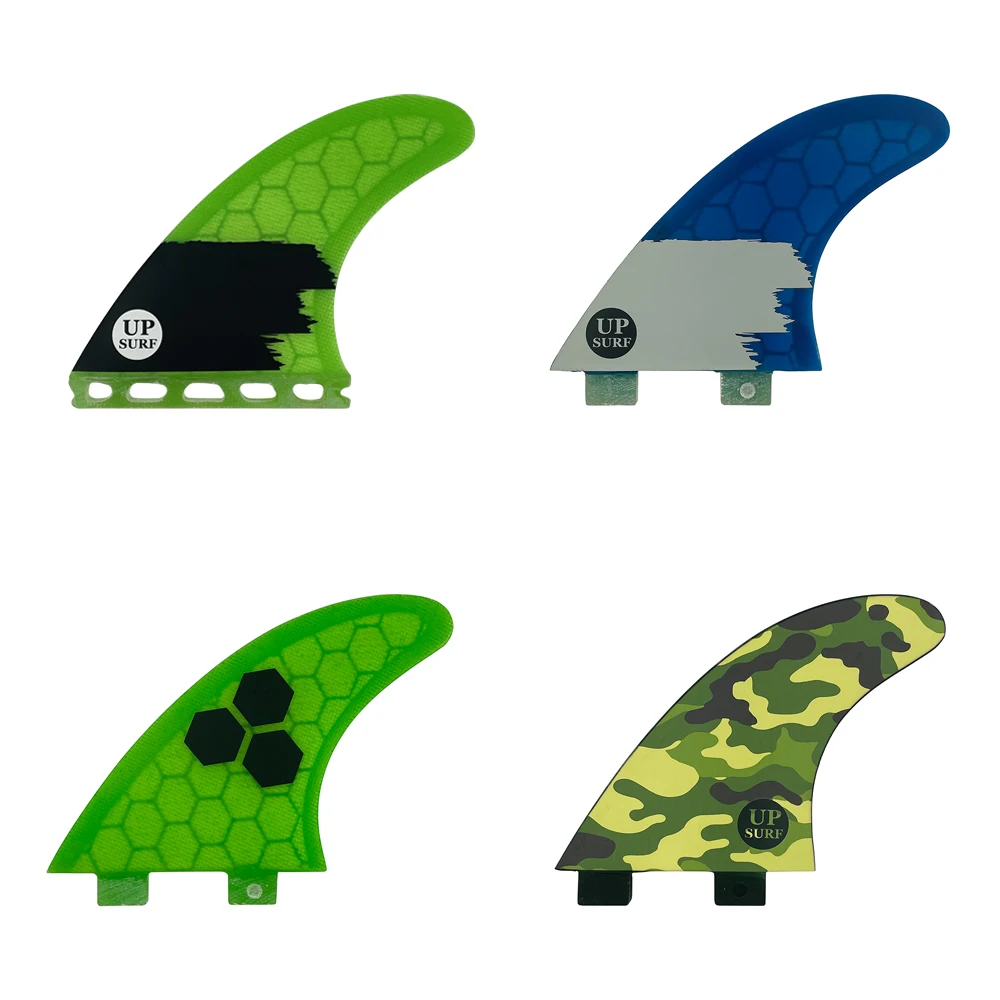 Surfboard Fin UPSURF FCS/FUTURE G3/AM2/GAM Tri Thruster 3pcs-Honeycomb Carbon & Fiberglass SUP Paddle Surfboard Fins Set