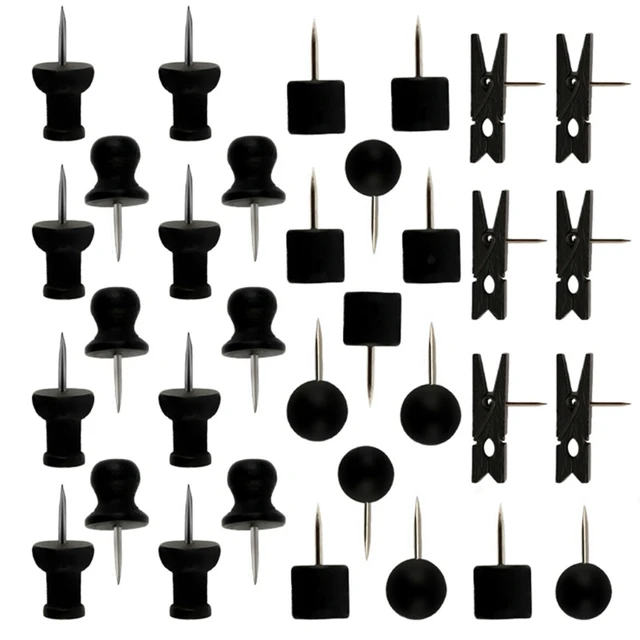 100 Pieces Push Pin Hooks Plastic Push Pins Wall Hook Thumb Tacks Marking  Pins