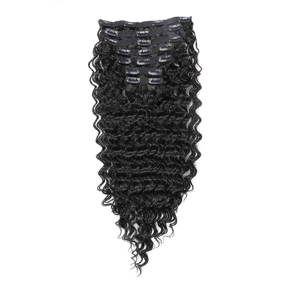 Kinky Curly Clip-in-Haarverlängerungen, synthetisch, 71,1 cm, superlang, Anjo Plus, natürlich, 613, braun, Maiswelle, voller Kopf, künstliche Haarteile – Detail 22