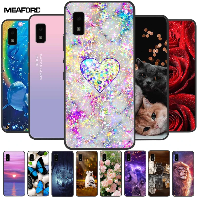 Soft Silicone TPU Case with Lovely Cats Design for Sharp Aquos Wish Series