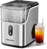 Nugget Makers Countertop, Pebble Maker Machine with 34lbs/24H Soft , Self-Cleaning Sonic Ice Maker with Ice Scoop&Bas 1