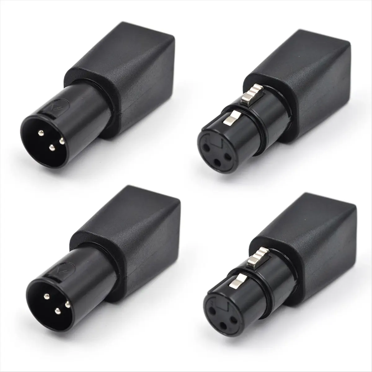 (A75T) 4개 DMX-RJ45 커넥터, RJ45 이더넷-3핀 XLR DMX 어댑터, 오디오 비디오용 3핀 XLR 암수 어댑터