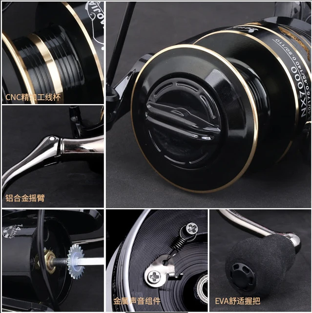 Q&L 13+1BB All metal Fishing Reels 25kg Max Drag 1000-7000 5.2:1 NX  Spinning Fishing Reel Daiwa fly fishing reel carp fishing - AliExpress