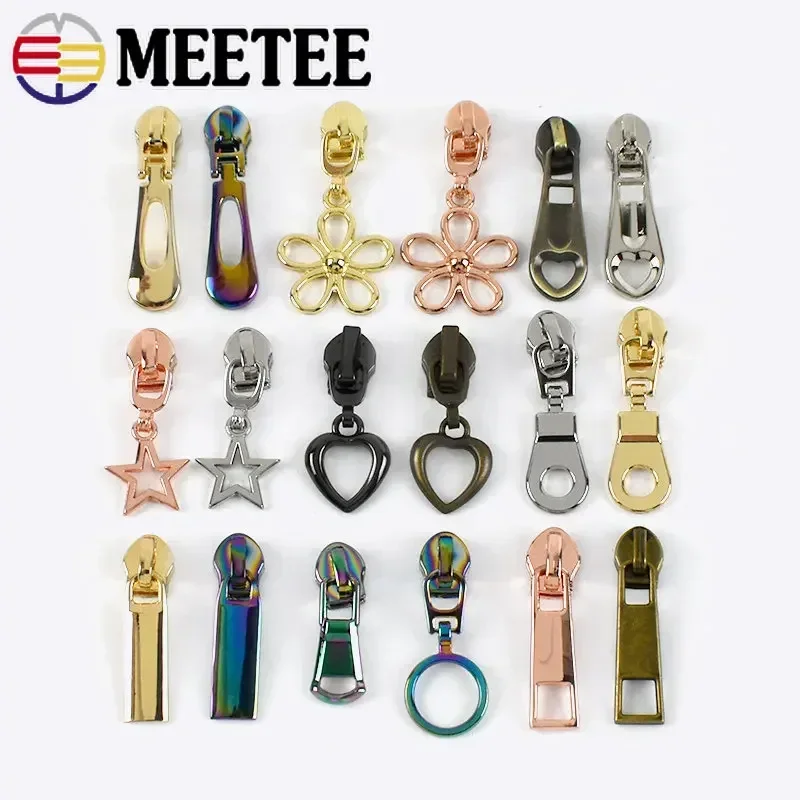 Set of 10 Nylon Zipper Slider Pulls for Sewing and DIY Garment Repair