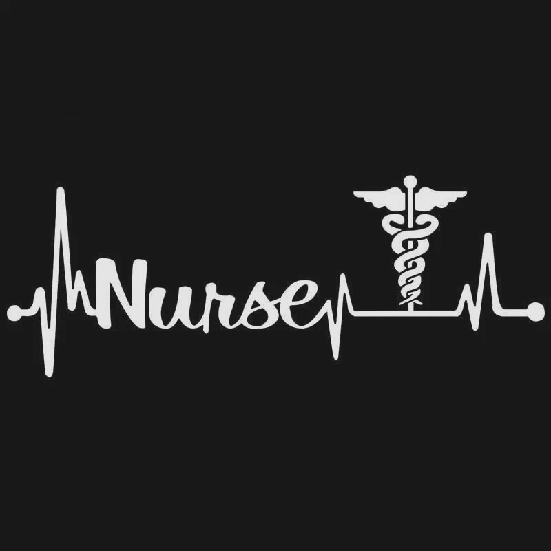 

15cm X 7cm for Nurse Logo Waterproof Car Stickers Bumper Scratch-proof Cartoon Air Conditioner Truck Trunk Decal Car Accessories