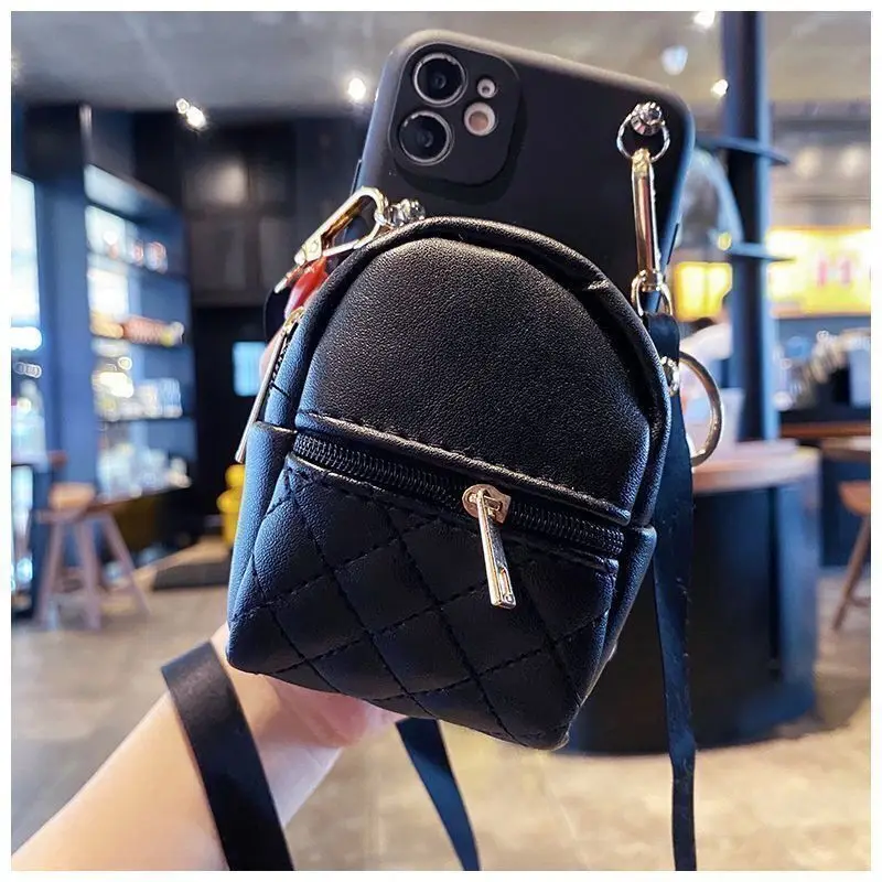 Compact Schoolbag Wallet with Stand Function and Long Hanging Strap
