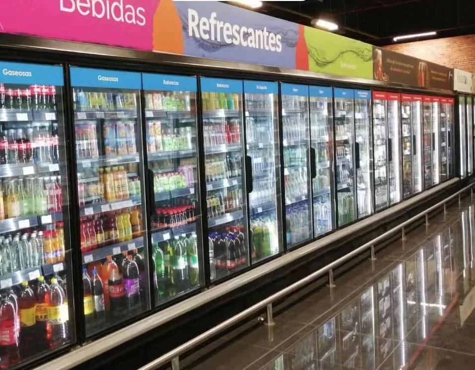 2024 Hot Sale China Supermarket Refrigerator and Freezer Commercial Display Cooler Fridge With Glass Door - Image 2