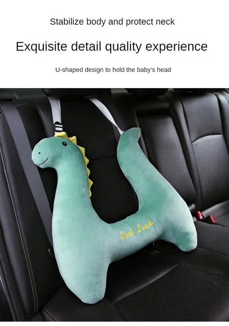 IBLUELOVER Oreiller De Voiture Enfant Coussin De Ceinture De Sécurité Oreiller Cervical Voyage Protège Epaule Cou Tête Oreiller De Sangle De Sécurité Siège De Voiture Poussette Coussin D'épaule