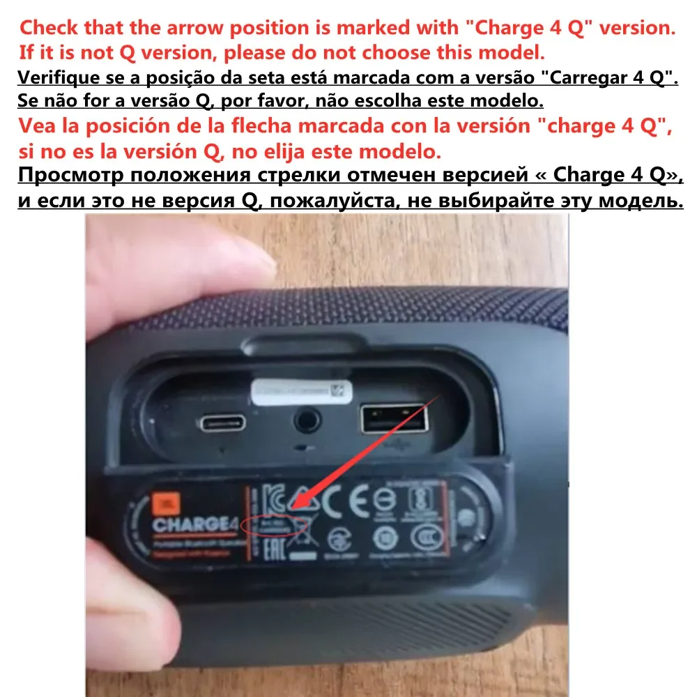 Bateria Original para Jbl Charge Carga Altifalante Versão q Altifalante Bluetooth sem Fio Gsp1s3p-ch40 2024 - Image 5