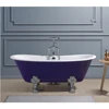 67" Freestanding Luxury Bathtub Cast Iron Double Ended Enamel Claw Paw Feet Tub Multi-Color Custom Built sw1022 1