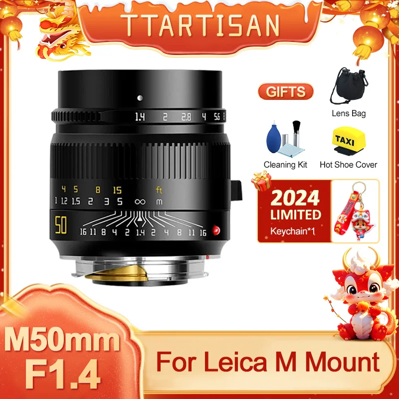 Ttartisan 50Mm F1.4 Asph Full Frame Messa A Fuoco Manuale Obiettivo Fisso Per Fotocamere Leica M-Mount Come M240 M3 M6 M7 M8 M9 M9P M10 Vintage