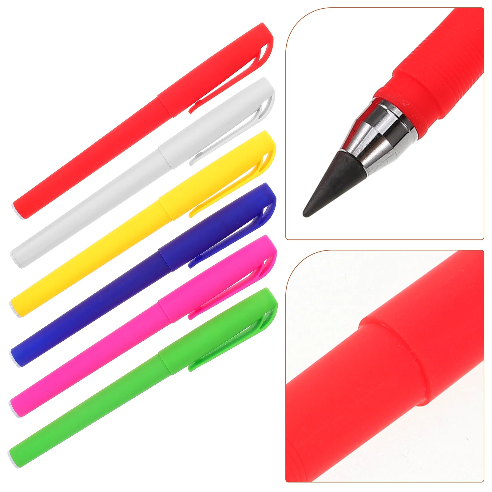 

6 Pcs Eternal Pencil Sketch Everlasting Pencils Fun for Teens Metal No Cutting Erasable Inkless Plastic