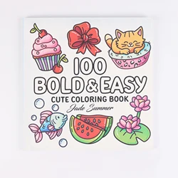 Vivid Coloring Book: Simple and Large Print Designs for Adults, Featuring Flowers, Food, and More (Style 1)