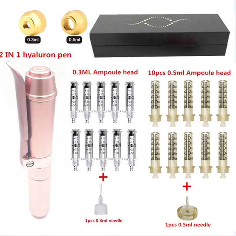 NEW High Pressure0.3/ 0.5ML Hyaluron Pen High density metal For Anti Wrinkle Lifting Lip hyaluron gun atomizer Lip injection pen