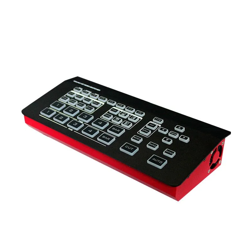 

Hot sales 4CH H DMI inputs and 1*DP TV studio live streaming de video switcher mixer for church/medical/conference/course