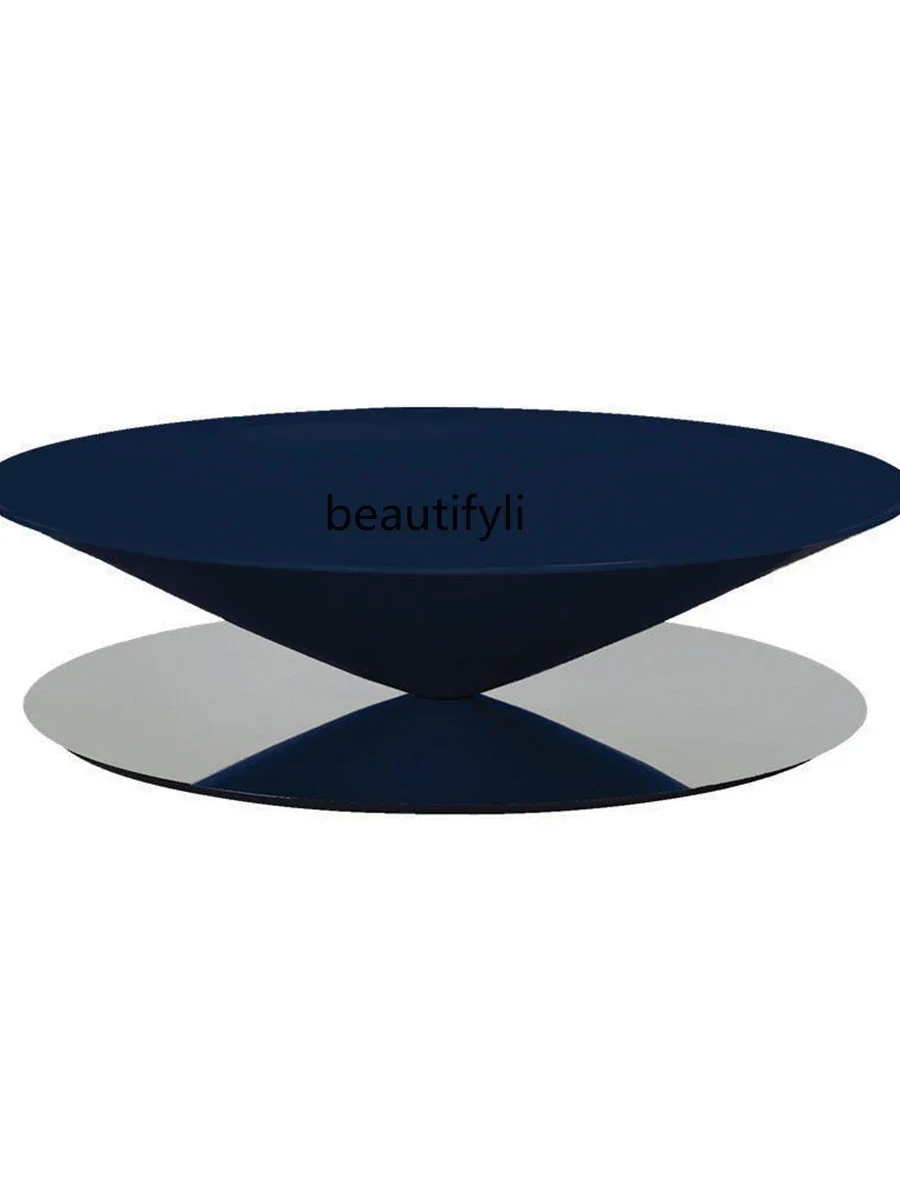 

Designer Cone Reflection Mirror-Surface Tea Table Light Luxury Model Room Living Room Personality Bar Coffee Table