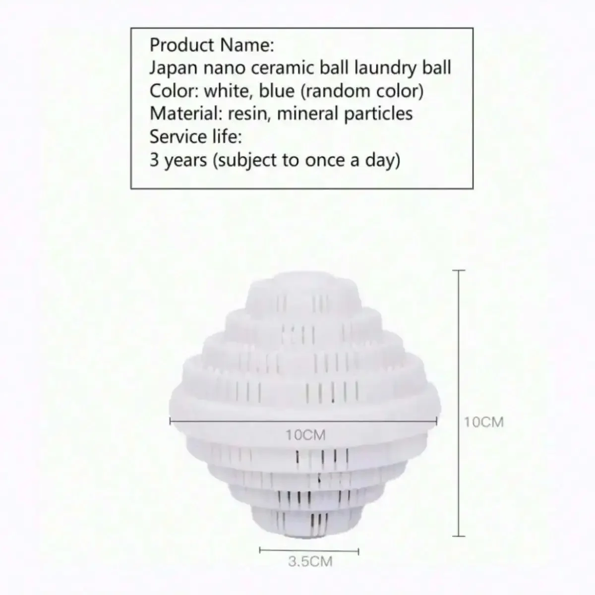 Japan Reusable Laundry Balls for Washing Machine TPR Nanoscale Ceramics Household Cleaning Washing Machine Clothes Balls