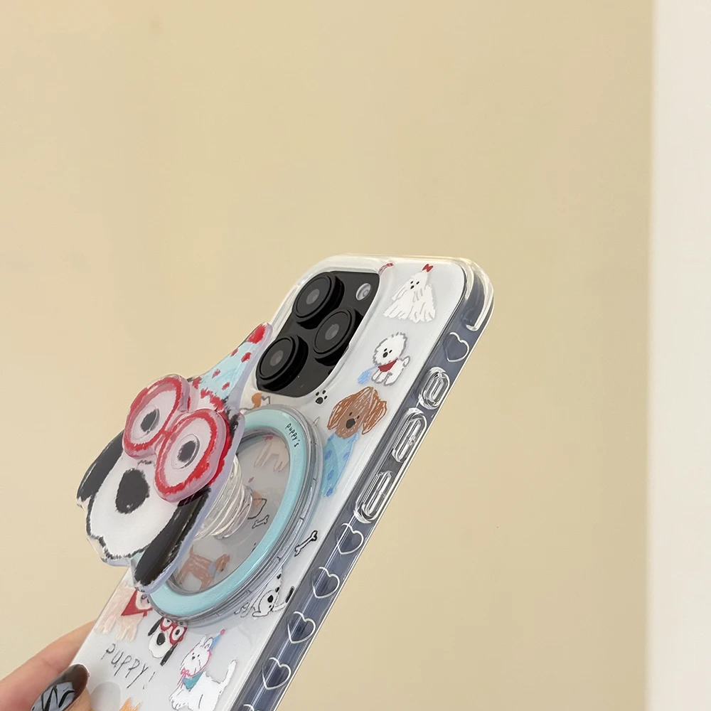 Cute Puppy Cartoon Dog Magnetic Phone Case for IPhone 17 16 15 thumbnail 6
